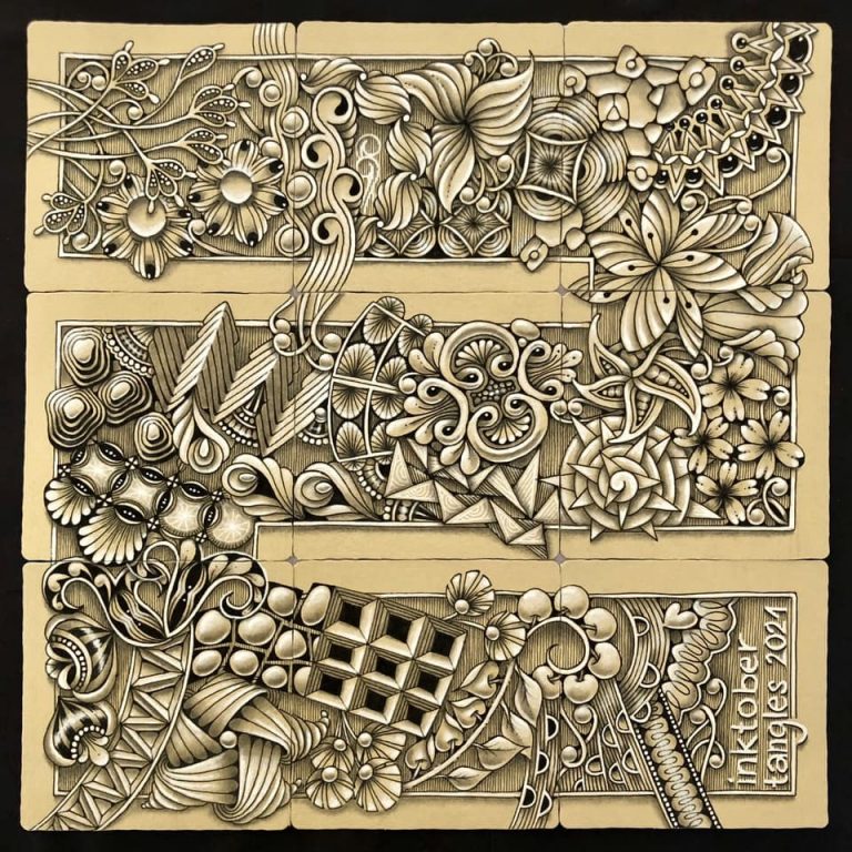 Zentangle Drawing Zen Linea