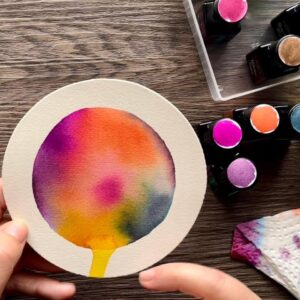 Ink Or Watercolor Background for Zentangle