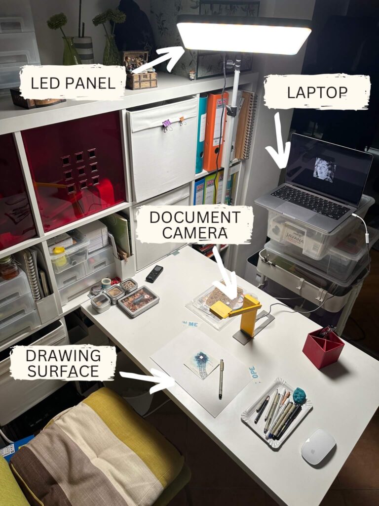 Live online teaching setup Zen Linea